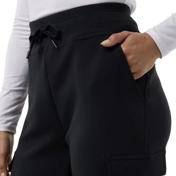 NWOT 32 Degrees Women's Tech Cargo Jogger Black Sweatpants Size Small $60 4HL139 - Picture 4 of 4